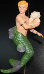 The first true merman. There may have been close calls as to what was the prototype merman, but I say Nemo was the first of the long list of mermen that were to follow. I had a wierd history with Nemo, having bought him when he was released, having lost him in the shuffle over the years, and passed up on numerous chances to get him back in the collection. This time I got him back, and he stays where he belongs! He is the first merman and he leads the way! His mermaid counterpart is Coral.